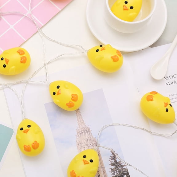 BESTYASH Yellow Chicken String Lights Battery Operated Safe Plastic Outdoor Patio and Home Decorative Lighting