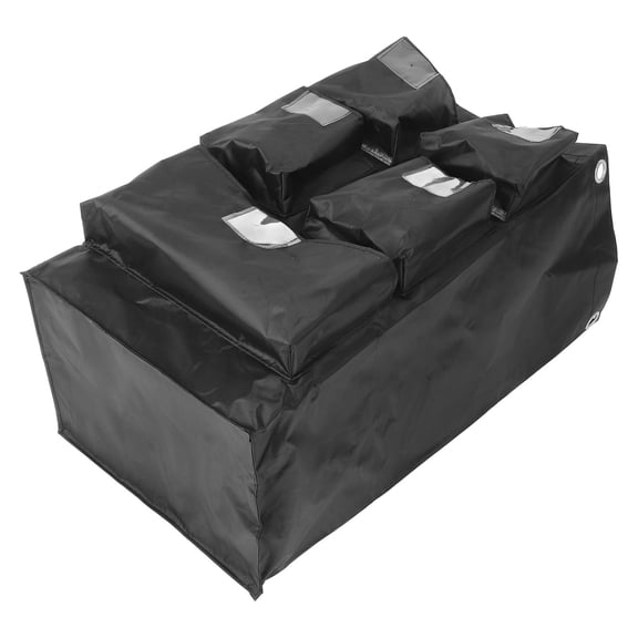 BESTYASH Black Large Capacity Cleaning Cart Bag with Quick Access for Housekeeping Carts