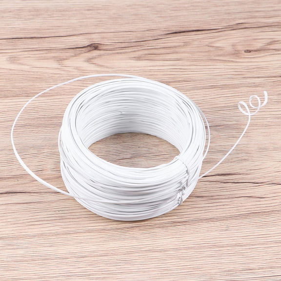 BESTYASH PVC Glue Coated Wire White Flexible Iron Wire for Garden and Decoration Binding