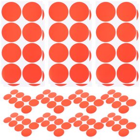 BESTYASH Red PVC Round Stickers for Home and Office Use, Self-Adhesive, , and Easy to Apply