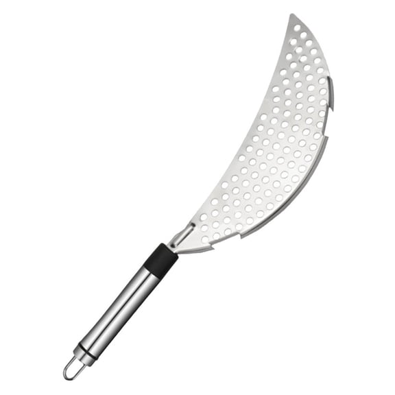 BESTYASH Pan Strainer Stainless Steel Plated Silver for Kitchen Use Fits Most Pots and Pans