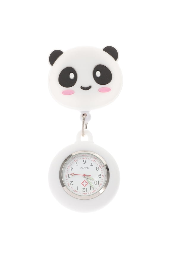 Panda Hanging Watch White Zinc Alloy 1Pcs Practical for Nurses