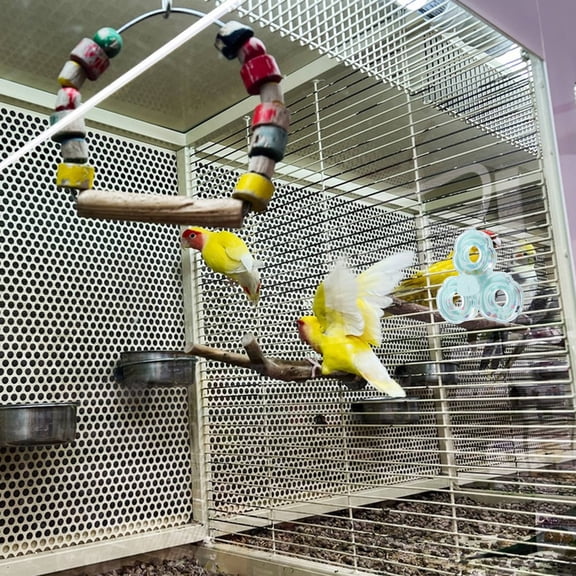 BESTYASH Parakeet Interactive Toys Blue ABS And Stainless Steel For Beak Exercise 1Pack