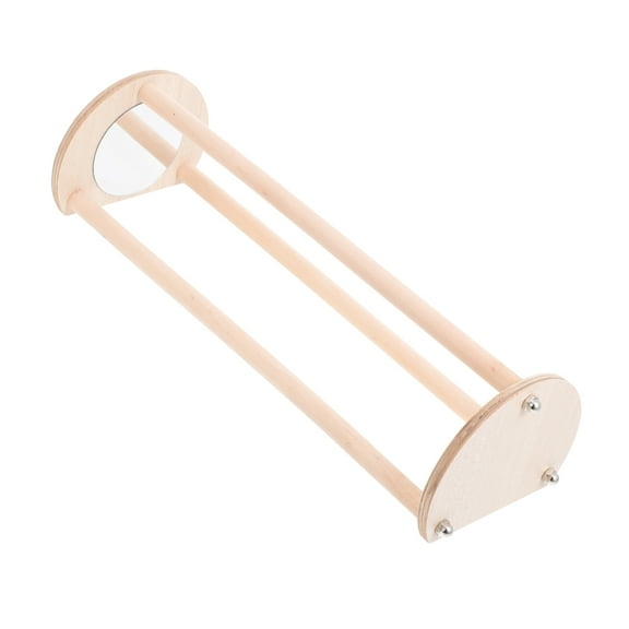 BESTYASH Parrot Bird Stand with Mirror Bird Standing Rack Wood 1Pack for Families