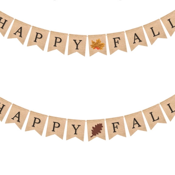 BESTYASH Party Bunting Flag Khaki Pumpkin Style for Festival Decoration and Theme Party Supplies
