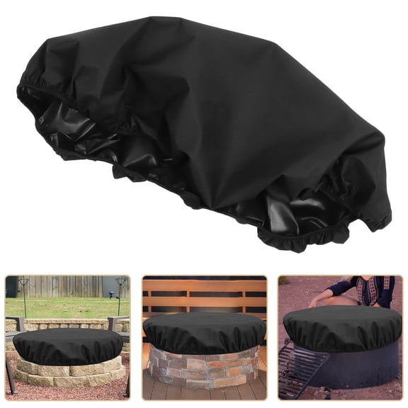 BESTYASH Patio Fire Pit Cover For Ground Fire Pit Use Waterproof Black 1 PCS