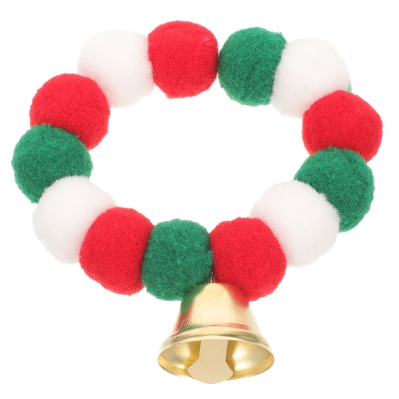 BESTYASH Plush Cat Collar with Multi-Colored Bell, Festive Design for Daily Wear and Comfort