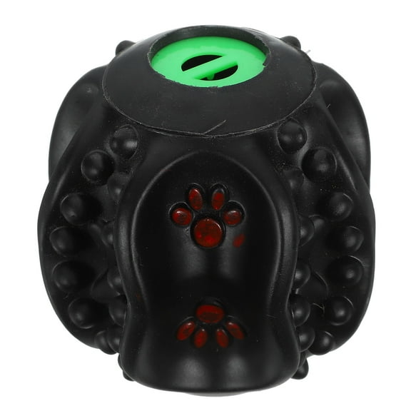 BESTYASH Pet Chew Toy Collection Dog Food Treat Dispensing Toy Black Latex 1Pack