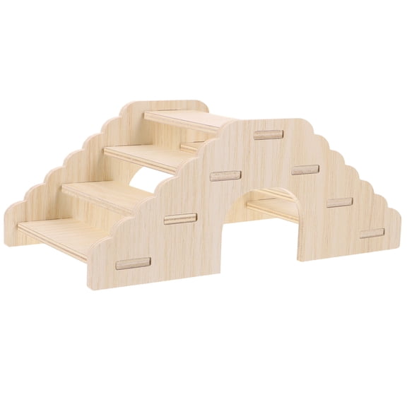 BESTYASH Pet Climbing Rack Wooden Hamster Activity Toy for Small Animals Indoor Play Natural Wood Design 1Pcs