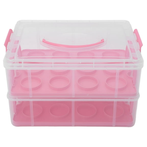 BESTYASH Cake Carriers for Transport Handheld Cake Case Pink 1Set