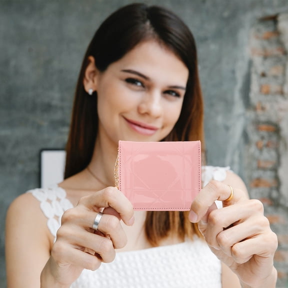 BESTYASH Pink PU Coin Pouch Clutch Purse for Women's Zipper Closure and Handheld Convenience