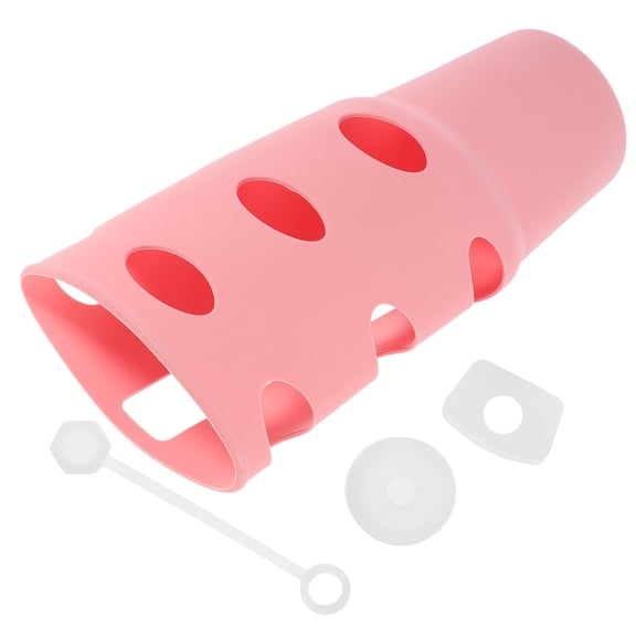 BESTYASH 1 Set of Silicone Sleeve for Bottle Anti-skid Cover for Outdoor Activities Pink