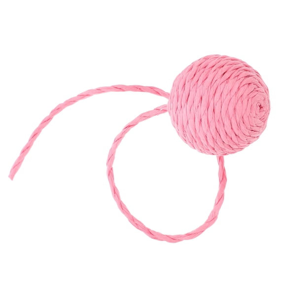 BESTYASH Pink Sisal Rope Cat Ball with Bells Replacement for Cat Tree Scratching and Playing Accessories
