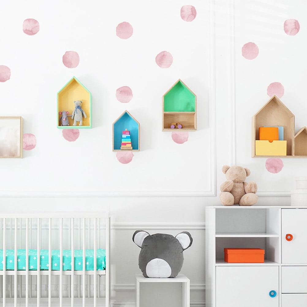 BESTYASH Pink Wall Stickers with Unique Dot Pattern for Bedroom and ...