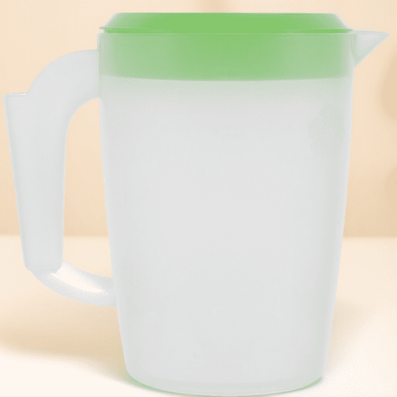 BESTYASH Plastic Water Pitcher with Lid Green for Cold Beverages and Juice Storage