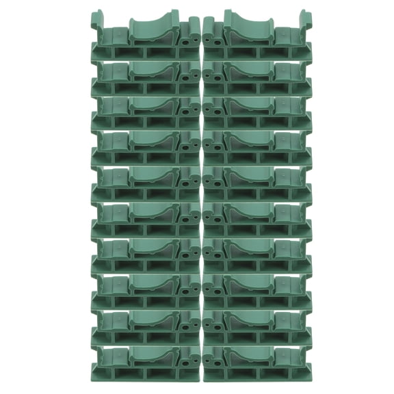 BESTYASH Green Plastic Rail Bracket Clips 20pcs Fastening Mounts for Easy Daily Use and Secure Installation