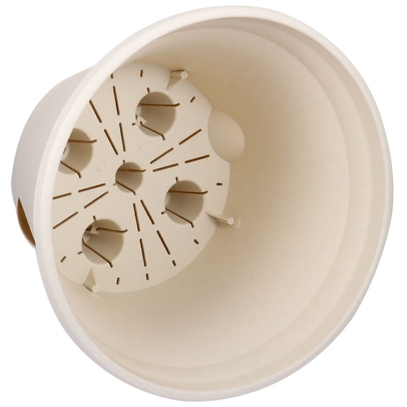 BESTYASH Plastic Nursery Pot Round Indoor Flower Pot White Soil Storage 1 Piece