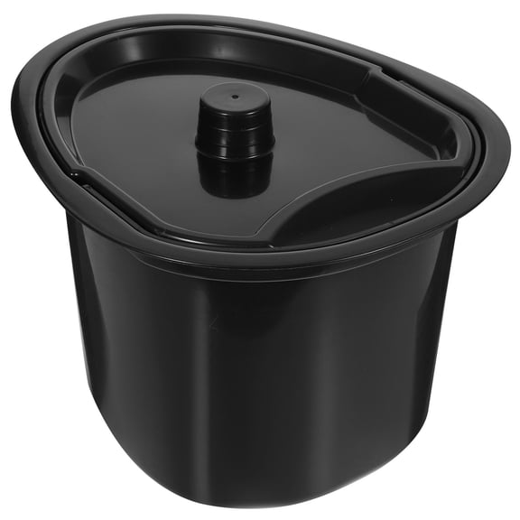 BESTYASH Plastic Spittoon Chamber Pot Black 1Pack