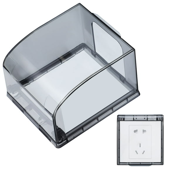 BESTYASH Plastic Outlet Cover for Bathroom and Indoor Use, Grey, 1 Pack - Electrical Safety Protector