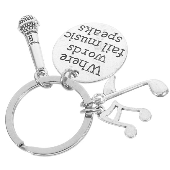 BESTYASH Cute Music Instrument Keychain Zinc Alloy 1 Pack Music Note Key Chain for Parties and