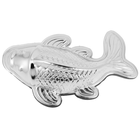 BESTYASH Kitchen Aluminum Cake Mold in Plated Silver Fish Shape for Baking Chocolates Pastries and Desserts