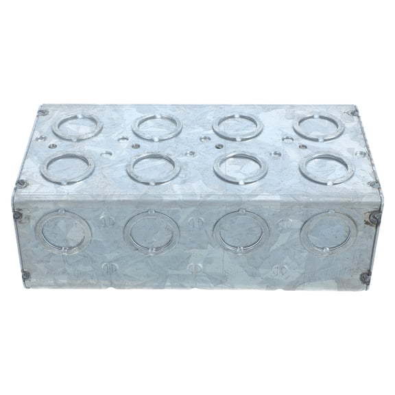BESTYASH Plated Silver Metal Modular Electrical Box for Hidden Wiring Flush Mount with Durable Galvanized Iron