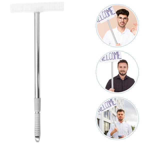 BESTYASH Plated Silver Stainless Steel Sign Rod for Outdoor Election Protests and Parade Use
