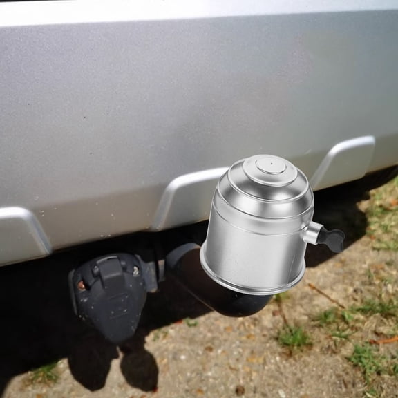 BESTYASH Plated Silver Trailer Hitch Ball Cover for Rvs with Easy Installation and Durable Protection