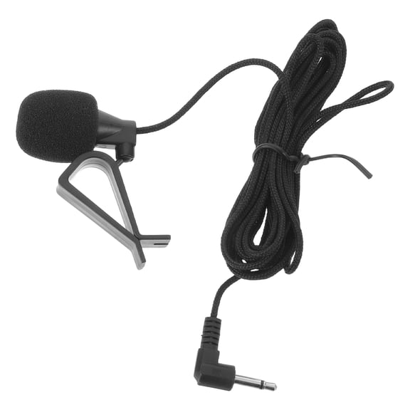 BESTYASH Universal Car Radio Microphone with Cord and Clip Mount for Clear Hands-Free Calls and Communication