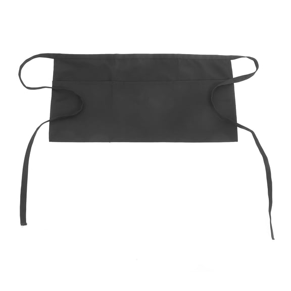 BESTYASH Polyester Black Waist Apron with Pockets for Restaurant Coffee Shop and Bar Use