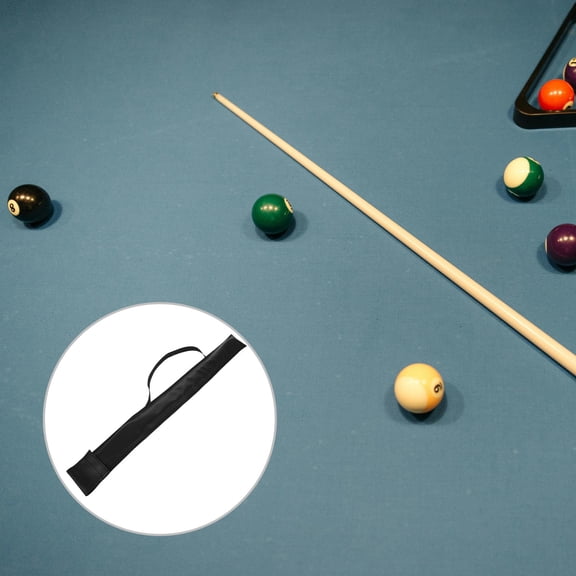 BESTYASH Billiard Cue Cases PU Fabric Portable Black 1Pcs