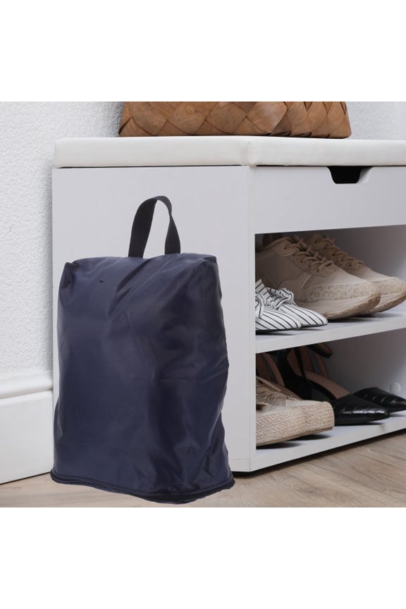 Blue Durable Oxford Fabric Shoe Storage Bag Waterproof Dustproof Zippered Travel Organizer