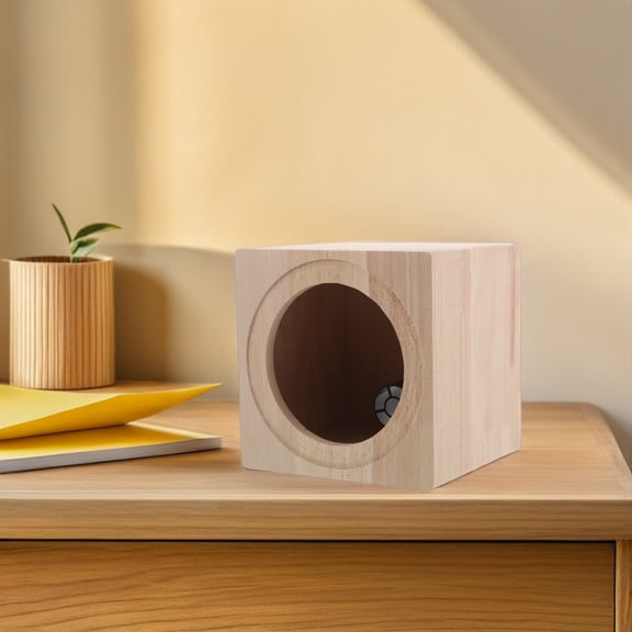 BESTYASH Portable Car Speaker Box with Wood Enclosure and Vented Design for Deep, Powerful Bass Sound