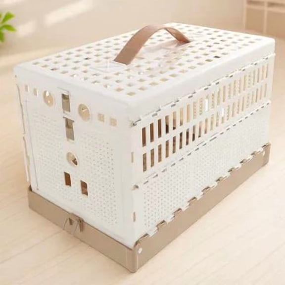 BESTYASH Portable Foldable Pigeon Cage Plastic Material Lock and Removable Bottom Tray