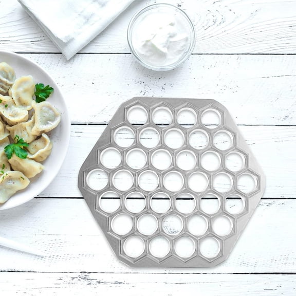 BESTYASH Portable Plated Silver Russian Ravioli Maker Mold for DIY Fresh Pasta and Dumpling Creations