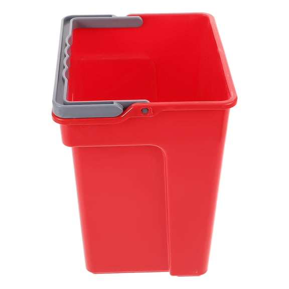BESTYASH Portable Red Plastic Mop Bucket with Handle Easy Carry for Home and School
