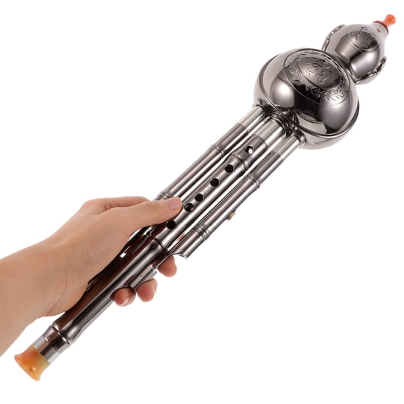 BESTYASH Hulusi Flute in C Key, Traditional Chinese Gourd Wind Instrument for Music Practice and Performance