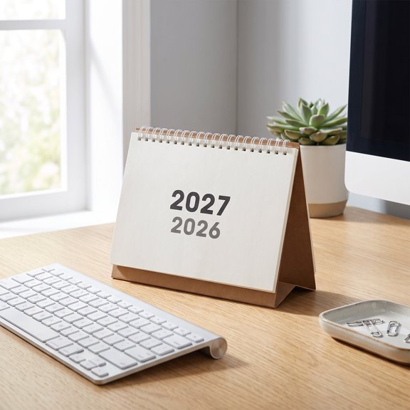 BESTYASH Portable Standing Calendar Planner with Organizer and Foldable Stand for Desktop Use