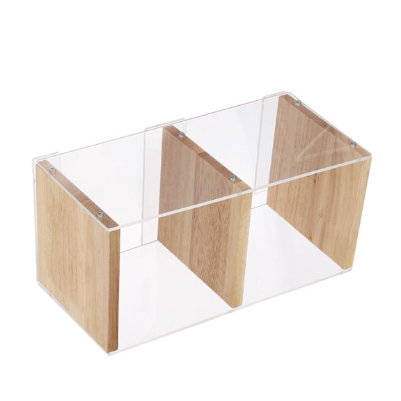 BESTYASH Portable Transparent Storage Rack with Durable Acrylic Shelves and CD Organizer for Home and Office Use