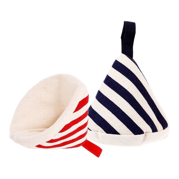 BESTYASH 2Pcs Pot Lid Handle Protector Cotton Polyester Fabric for Safe Hot Pot Grip