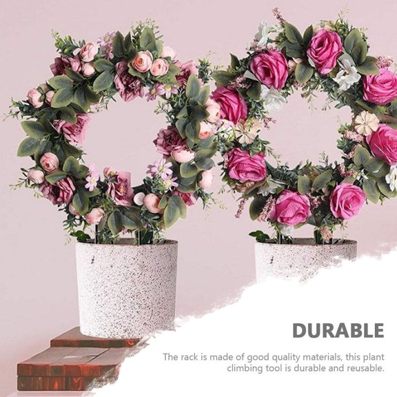 BESTYASH Black Metal Climbing Plant Support Rack for Indoor and Outdoor Garden, Courtyard Vine Trellis Frame