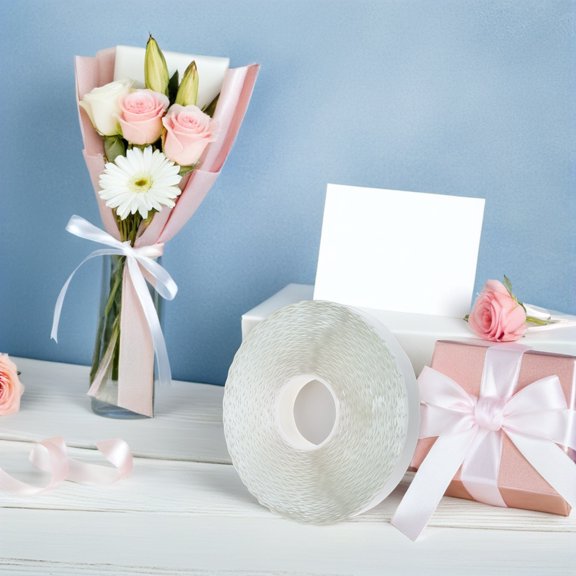 BESTYASH Pressure Sensitive White Foam Tape for Gap Filling and Secure Wall Mounting Applications