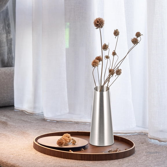 BESTYASH Pretty Flower Vase Silver Metal Vase Flower Arrangement 1Set