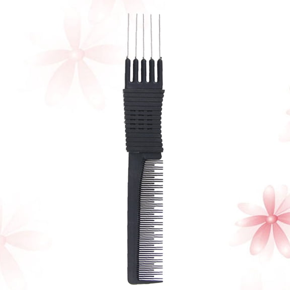 BESTYASH Professional Black Salon Hair Comb with Metal Needles for Hairdressing