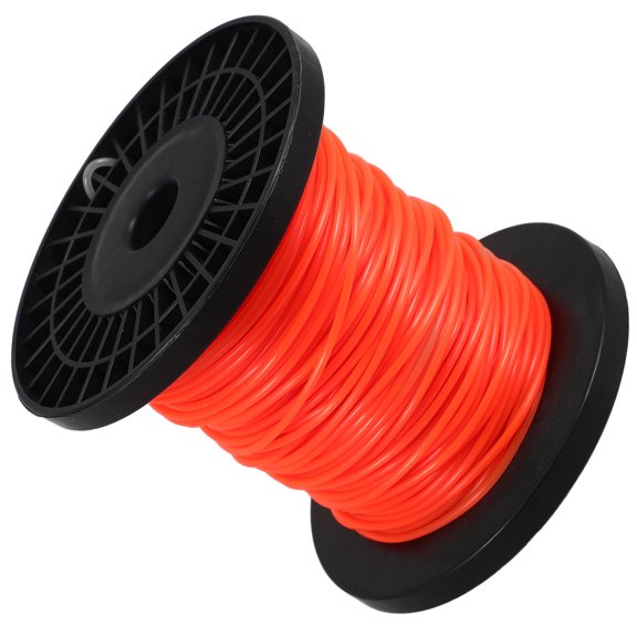 BESTYASH 1 Roll Mowing Rope Nylon Orange Lawn Edger Line for Field Yard Maintenance Accessory