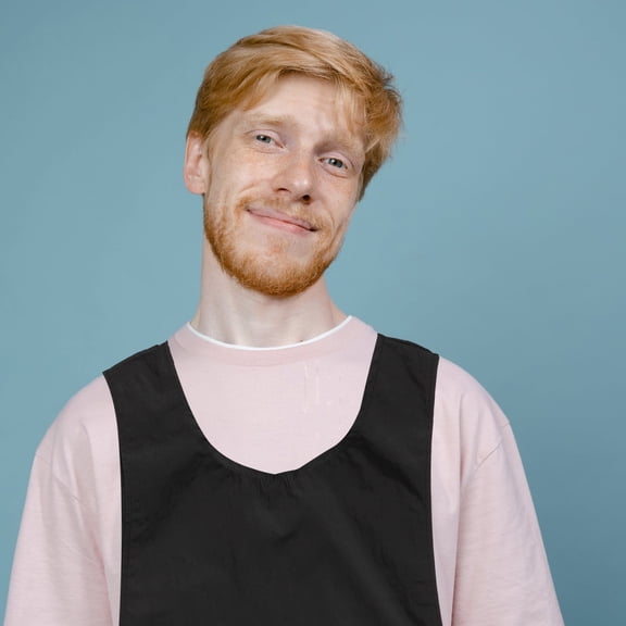 BESTYASH Protective Barber Apron Black Breathable Fabric Easy Wear Salon Uniform