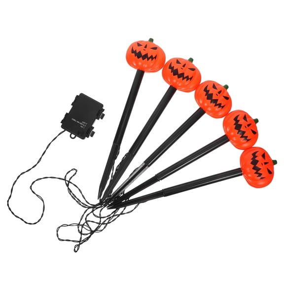 BESTYASH Pumpkin Pathway Stake Lights Outdoor LED Garden Decorations with ABS Copper for and Fall