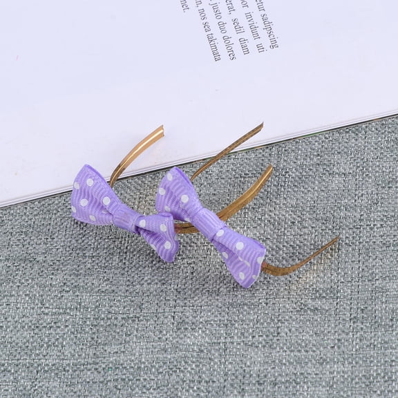 BESTYASH Baking Packing Ribbon Purple Tie Bow Safe Eco-Friendly for Wrapping 100Pcs