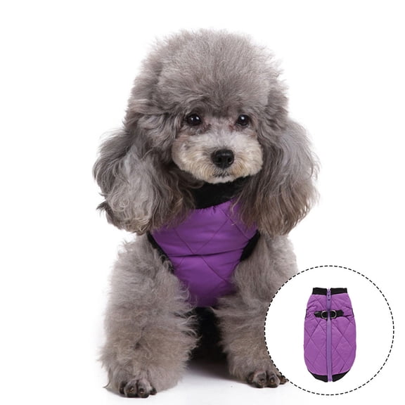 BESTYASH Purple Winter Dog Coat Durable Warm Dog Apparel for Outdoor Walking and Jogging