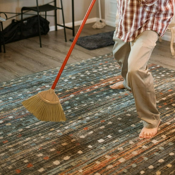 BESTYASH Push Broom Head Replacement with Thick Supple Bristles for Desktop and Floor Cleaning